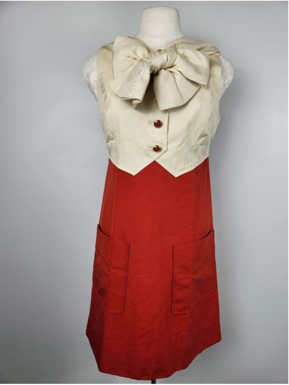 ASO Blair Waldorf Gossip Girl & Amanda Seyfried Bow Dress Sz 6 Preppy Collegiate - Picture 2 of 15